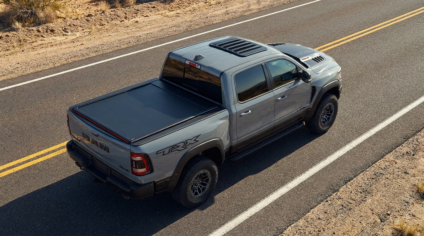 Tonneau cover on pickup